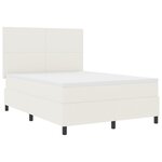 vidaXL Lit à ressorts avec matelas Crème 140x200 cm Tissu en velours côtelé