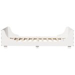 vidaXL Cadre de lit sans matelas blanc 75x190 cm bois de pin massif