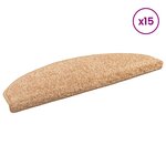 vidaXL Tapis d'escalier auto-adhésifs 15 pc 80 x 24 5 x 3 5 cm Doré