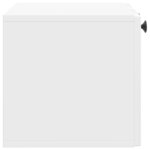 vidaXL Meuble TV mural Montage mural Blanc brillant 59 5 x 31 x 30 cm