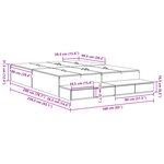 vidaXL Cadre de lit de rangement Gris béton 160x200 cm