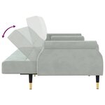 vidaXL Canapé-lit avec coussins gris clair velours