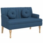 vidaXL Banc avec coussins bleu 113x64 5x75 5 cm tissu