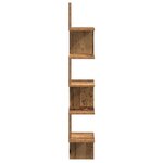 vidaXL Étagère d'angle murale vieux bois 20x20x127 5 cm