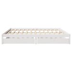 vidaXL Cadre de lit sans matelas blanc 200x200 cm bois massif de pin