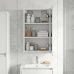vidaXL Armoire Miroir de Salle de Bain Blanc 30 x 10 5 x 50 cm