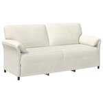 vidaXL Sofa 3 places Crème 198 x 83 x 95 cm Velours