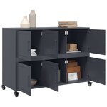 vidaXL Buffet anthracite 100 5x39x72 cm acier
