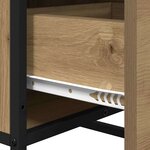 vidaXL Buffet chêne artisanal 35.5 x 35 x 76 cm Bois d'ingénierie