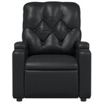 vidaXL Fauteuil inclinable Noir Similicuir