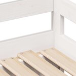 vidaXL Lit de jour avec gigogne et tiroirs sans matelas blanc 80x200cm
