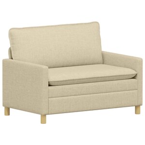 vidaXL Canapé Crème 126 x 81 x 87 5 cm Tissu