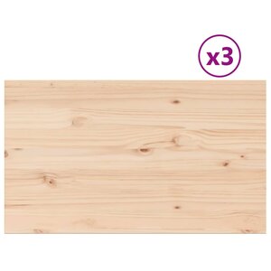 vidaXL Dessus de table 3 Pièces 80x47x1 7cm rectangulaire bois pin massif