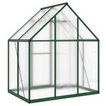 vidaXL Serre avec cadre de base vert 169x114x195 cm aluminium