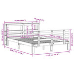 vidaXL Cadre de lit avec tête de lit sans matelas blanc 120x190 cm