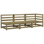 vidaXL Canapé de jardin 3 places bois de pin imprégné
