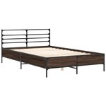 vidaXL Cadre de lit sans matelas chêne marron 140x190 cm