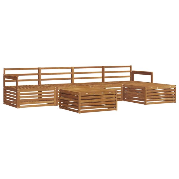 vidaXL Ensemble de canapés d'extérieur 6 pc Naturel