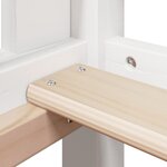 vidaXL Lit haut sans matelas blanc 80x200 cm bois de pin massif