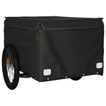 vidaXL Remorque de vélo noir 45 kg fer