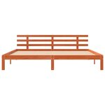 vidaXL Cadre de lit Marron cire 200 x 200 cm Pin en bois massif