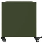 vidaXL Meuble TV vert olive 100 5x39x43 5 cm acier