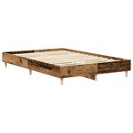 vidaXL Cadre de lit sans matelas vieux bois 135x190 cm bois ingénierie