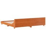 vidaXL Cadre de lit sans matelas cire marron 200x200cm bois pin massif