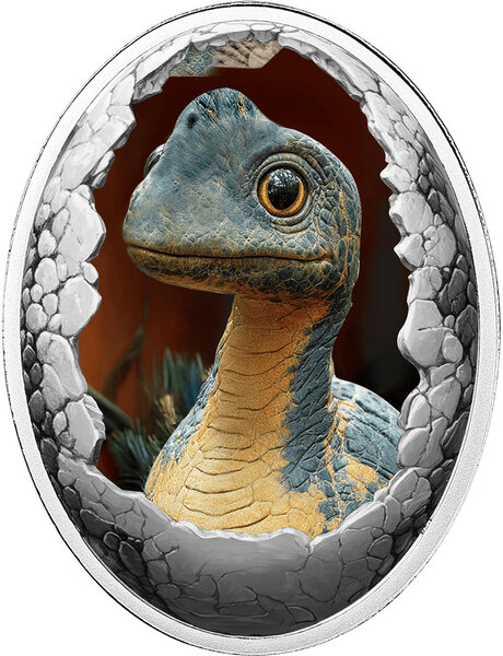 Pièce de monnaie en Argent g 16.81 Millésime 2025 Dinosauria BRACHIOSAURUS (PRÉCOMMANDE)
