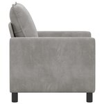 vidaXL Canapé Gris clair 76 x 81 x 87 5 cm Velours