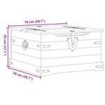 vidaXL Boîte de rangement Corona 78x78x45 cm bois de pin massif