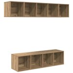 vidaXL Ensemble meuble TV 4 Pièces chêne artisanal Bois d'ingénierie