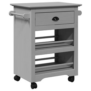 VidaXL Chariot de cuisine BODO gris 67 5x45x80 cm