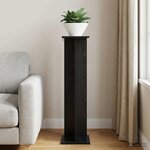 vidaXL Support de Plante Chêne noir 25 x 25 5 x 100 5 cm