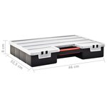 Vidaxl boîtes d'assortiment 2 pcs 460x325x80 mm plastique