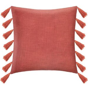 Coussin avec pompons Gypsy - Terracotta - 50 x 50 cm