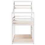 vidaXL Lit superposé sans matelas blanc 80x200 cm bois de pin massif