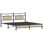 vidaXL Cadre de lit sans matelas chêne sonoma 160x200 cm