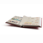 Classeur à bandes pour timbres 64 pages blanches. Couleur - Rouge