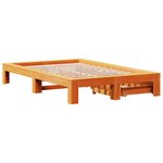 vidaXL Cadre de lit sans matelas cire marron 120x190cm bois pin massif