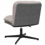 vidaXL Chaise pivotante de bureau gris clair bouclé comme laine tissu