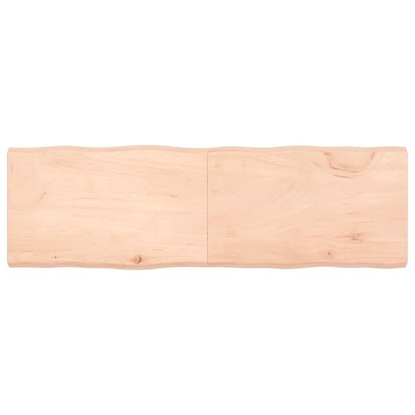 vidaXL Dessus de table bois massif non traité bordure assortie