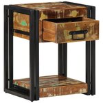 vidaXL Cabinet de chevet avec tiroir Multicolore 40 x 35 x 50 cm