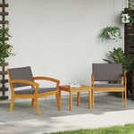 vidaXL Ensemble bistrot Marron 45 x 45 x 38cm Bois d'acacia massif