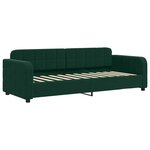 vidaXL Lit de jour avec gigogne et tiroirs vert foncé 80x200cm velours