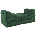 vidaXL Unité de canapé modulaire 4 Pièces Vert Tissu