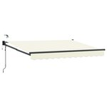 vidaXL Auvent rétractable électrique Crème 3 5 x 2 m