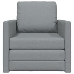 vidaXL Canapé-lit au sol 2-en-1 gris clair 74x77x81 cm