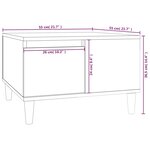 vidaXL Table basse chêne fumé 55x55x36 5 cm bois d'ingénierie