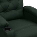 vidaXL Fauteuil électrique de massage Vert foncé Tissu